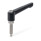 GN 306 Zinc Die-Cast Adjustable Levers, with Stainless Steel Special-Tipped Threaded Studs Type: ZKN - Spherical tip
Color: B - Black, RAL 9005, textured finish