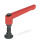 GN 306 Zinc Die-Cast Adjustable Levers, with Steel Special-Tipped Threaded Studs 