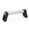 GN 334.1 Aluminum Oval Tubular Handles, Zinc Die-Cast Handle Legs, Mounting from the Operator‘s Side Finish: EL - Anodized finish, natural color