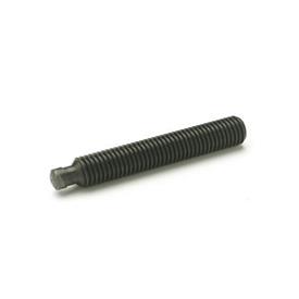 DIN 6332 Blackened Steel Grub Screws, with Hardened or Unhardened Tip 