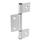 GN 2295 Aluminum Triple Winged Hinges, for Profile Systems / Panel Elements Type: I - Interior hinge wings
Identification: C - With countersunk holes
Bildzuordnung: 165 / 335