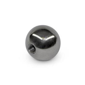  BK Steel or Brass Ball Knobs, Tapped Type Material: ST - Steel