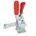 GN 810.3 Steel Vertical Acting Toggle Clamps, with Safety Hook, with Horizontal Mounting Base Type: EL - Solid bar version, with weldable clasp