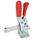 GN 810.3 Steel Vertical Acting Toggle Clamps, with Safety Hook, with Horizontal Mounting Base Type: EL - Solid bar version, with weldable clasp