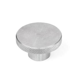 KRSK Steel or Stainless Steel Knurled Nuts, with Tapped or Plain Blind Bore Material: NI - Stainless steel