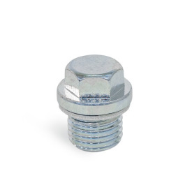 DIN 910 Steel / Stainless Steel Threaded Plugs, with Collar and External Hex Material: ST - Steel<br />Type: AA - With aluminum sealing ring