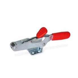GN 850.2 Steel Latch Type Toggle Clamps, with Safety Hook, with Horizontal Mounting Base Type: TF - Without draw axle, without catch
