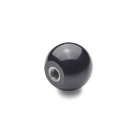 DIN 319 Plastic Ball Knobs, Tapped Hole or Tapped Insert Type Material: KU - Plastic<br />Type: E - With tapped insert