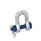 GN 584 Heat-Treated Steel D-Shackles, Straight Version Type: B - With bolt, nut, and cotter pin