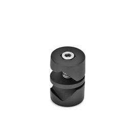 GN 490 Aluminum Swivel Clamp Connector Joints Type: A - With socket cap screw DIN 912<br />Finish: SW - Black, RAL 9005, textured finish