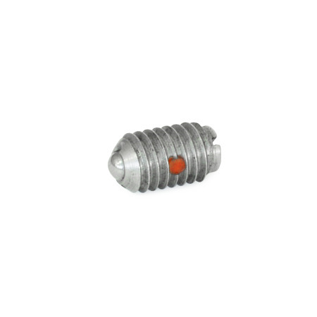  SBP Stainless Steel Ball Plungers, with Stainless Steel Ball, with or without Locking Element, with Slot Type: N - With locking element