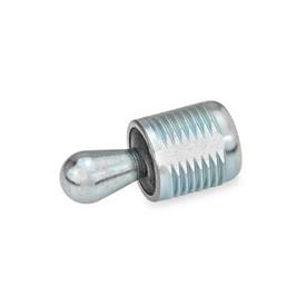 GN 713 Steel Side Thrust Pins, with Threaded Body Type: SB - Steel thrust pin, with seal