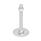 GN 40 Steel Leveling Feet, Tapped Socket or Threaded Stud Type Type (Base): B0 - Without rubber pad / cap, with 2 mounting holes
Version (Stud / Socket): SK - With nut, external hex at the bottom