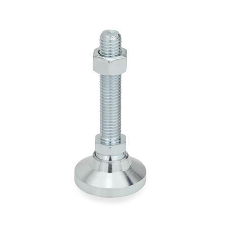 1.97 Base Diameter 3/8-16 Thread Size Inch Size J.W Winco 6T125SA6/GV Series GN 440.5 Stainless Steel Leveling Feet with Rubber Pad 4.92 Thread Length 1.97 Base Diameter Inc.