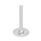 GN 40 Steel Leveling Feet, Tapped Socket or Threaded Stud Type Type (Base): B0 - Without rubber pad / cap, with 2 mounting holes
Version (Stud / Socket): S - Without nut, external hex at the bottom