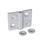 GN 127 Zinc Die-Cast Hinges, Adjustable, with Alignment Bushings Type: B - Horizontal slots
Color: SR - Silver, RAL 9006, textured finish