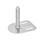 GN 43 Metric Thread, Stainless Steel Leveling Feet, Tapped Socket or Threaded Stud Type, with Slotted Mounting Hole, Rectangular Shape Type (Base): G0 - Without rubber pad, with 2 slotted holes
Version (Stud / Socket): V - Without nut, external hex at the top, wrench flat at the bottom