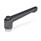 GN 303.1 Zinc Die-Cast Adjustable Levers, Tapped Type, with Stainless Steel Components, with Push Button Push button color: S - Black, RAL 9005