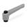 WN 303 Manettes indexables en plastique, à alésage taraudé ou borgne avec composants en acier, avec bouton-poussoir Couleur de la poignée: GS - Gris, RAL 7035, finition texturée
Push Button Color: S - Noir, RAL 9005