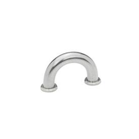 GN 224.1 Steel Finger Grip Handles, with Tapped Holes 