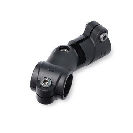 EN 288.9 Plastic Swivel Clamp T-Angle Connector Joints Color: SW - Black, RAL 9005, matte finish