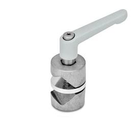 GN 490 Aluminum Swivel Clamp Connector Joints Type: B - With adjustable lever<br />Finish: MT - matte finish, tumbled finish