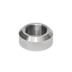 GN 7490 Stainless Steel Weld Bushings, with or without Flange Material: NI - Stainless steel<br />Type: A - With chamfer