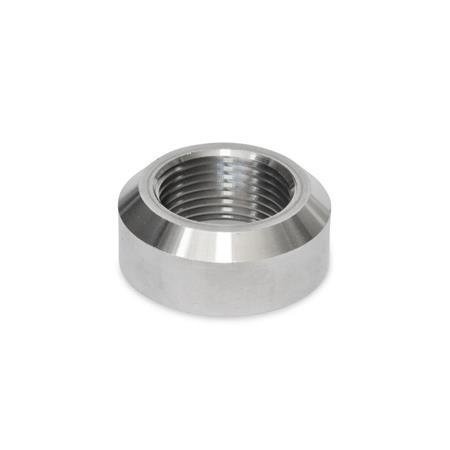 GN 7490 Stainless Steel Weld Bushings, with or without Flange Material: NI - Stainless steel
Type: A - With chamfer