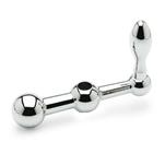 Steel Tri-Ball Handles, with Fixed Handle, with Through Bore