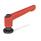 GN 307 Zinc Die-Cast Adjustable Levers, Steel Tapped Type, with Washer Color: RS - Red, RAL 3000, textured finish