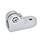 GN 275 Aluminium, noix de serrage orientables, à alésage rond Finition: BL - Finition blanc, Finition grenaillée mate