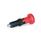 EN 617.2 Plastic Indexing Plungers, with Stainless Steel Plunger Pin, Lock-Out and Non Lock-Out, with Red Knob Type: C - Lock-out, without lock nut
Material: NI - Stainless steel