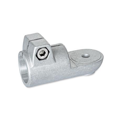 GN 276 Aluminium, noix de serrage orientables, à alésage rond Type: OZ - Sans encoche de centrage (lisse)
Finition: BL - Finition blanc, Finition grenaillée mate