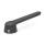 GN 210 Zinc Die-Cast Control Levers Bore code: BK - Without keyway, with clamping
Finish: SW - Black, RAL 9005, textured finish