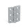GN 237 Zinc Die-Cast Hinges, Vertically Extended Material: ZD - Zinc die-cast
Type: A - 2x3 Bores for countersunk screws
Finish: SR - Silver, RAL 9006, textured finish