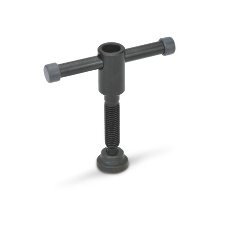 Tornillos de apriete en T DIN 6306: Acero, tipo espárrago, con barra móvil