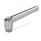 GN 300.1 Zinc Die-Cast Adjustable Levers, Tapped or Plain Bore Type, with Stainless Steel Components Color: CR - Chrome plated finish