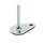 GN 42 Steel Leveling Feet, Tapped Socket or Threaded Stud Type, with Mounting Hole, Teardrop Shape Type (Base): A3 - With rubber pad, vulcanized, black
Version (Stud / Socket): S - Without nut, external hex at the bottom