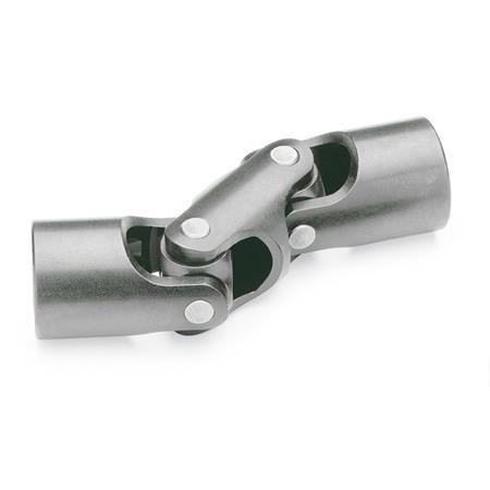 GN 9080 Joints de cardan en acier, versions articulées simples ou doubles Type: DG - Double, roulement à friction