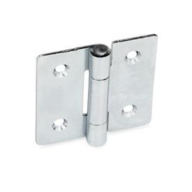 GN 136 Steel Sheet Metal Hinges, Square or Vertically Extended Material: ST - Steel<br />Type: C - With countersunk holes