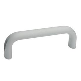 GN 565.1 Aluminum Cabinet U-Handles, with Counterbored Mounting Holes Finish: SR - Silver, RAL 9006, textured finish
