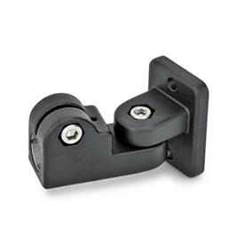 GN 281 Aluminum Swivel Clamp Connector Joints Finish: SW - Black, RAL 9005, textured finish