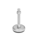 Inch Thread, Stainless Steel Leveling Feet, Tapped Socket or Threaded Stud Type, with Rubber Pad