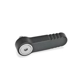 GN 720 Zinc Die-Cast Stop Latches, with 4 Indexing Positions Color: SW - Black, RAL 9005, textured finish