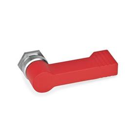 GN 702 Zinc Die-Cast Stop Latches, with 4 Indexing Positions  Type: C - With external thread<br />Color: RS - Red, RAL 3000, textured finish