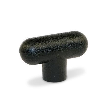  TBK Nylon Plastic T-Bar Knobs, with Tapped Insert 