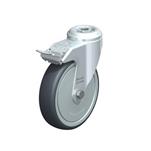 Steel Light Duty Swivel Casters, with Thermoplastic Rubber Wheels and Bolt Hole Fitting, Heavy Bracket Series