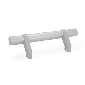 GN 333.2 Aluminum Tubular Handles, with Movable Angled Handle Legs Finish: ELG - Anodized finish, natural color