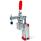 GN 862.1 Steel Pneumatic Toggle Clamps, with Additional Manual Operation Type: CPVS - U-bar version, with two flanged washers and GN 708.1 spindle assembly