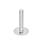 GN 44 Stainless Steel AISI 316L Leveling Feet, Threaded Stud Type Type (Base): D0 - Without rubber pad / cap
Version (Stud): T - Without nut, wrench flat at the bottom